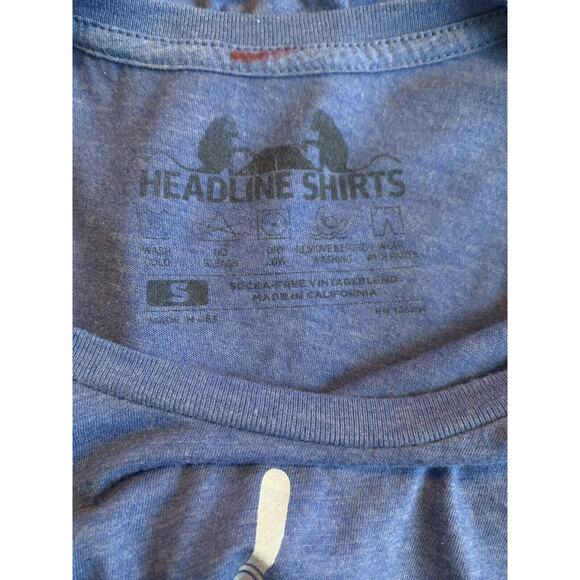 Headline Shirts Blue Helm Graphic Short Sleeves T-shirt Size Small - Picture 3 of 7